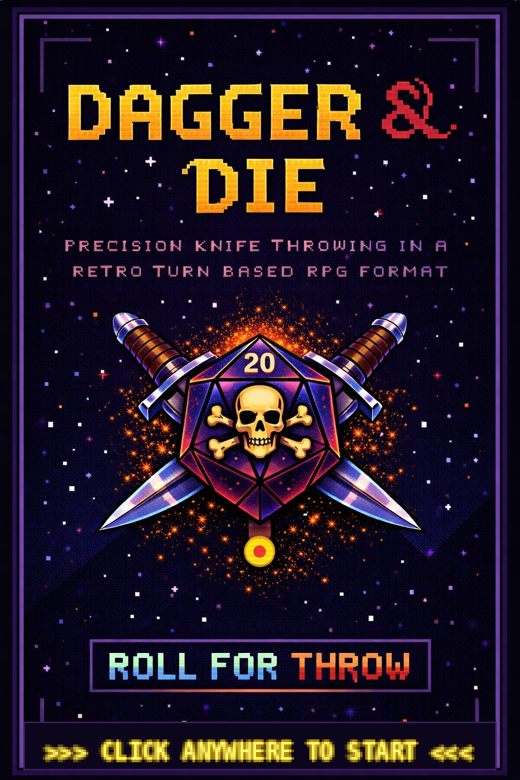 Dagger & Die — Precision knife throwing in a retro turn based RPG format. Roll for throw.